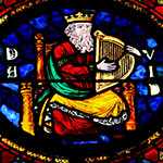 King David in stained glass